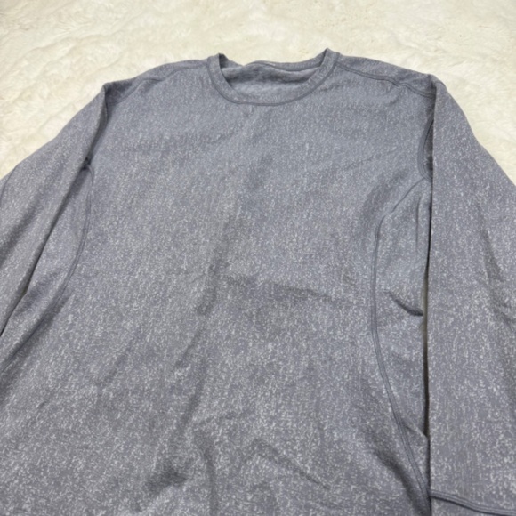 Lululemon Outrun Long Sleeve Jacquard Arctic Ice Grey Shirt Women's Small - Picture 2 of 7